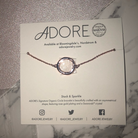 ⛔️FINAL CUT⛔️ADORE by SWAROVSKI ROSE GOLD COLOR BRACELET! NIB - Picture 9 of 10